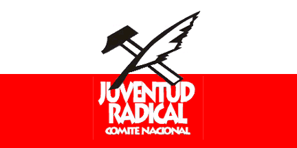 [Flag used by the Juventud Radical (Radical Youth)]